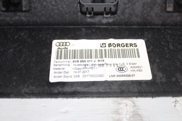 Audi 8V A3 S3 RS3 Rear Parcel Shelf Trim Sedan 8V5863411J, 8V5863411H