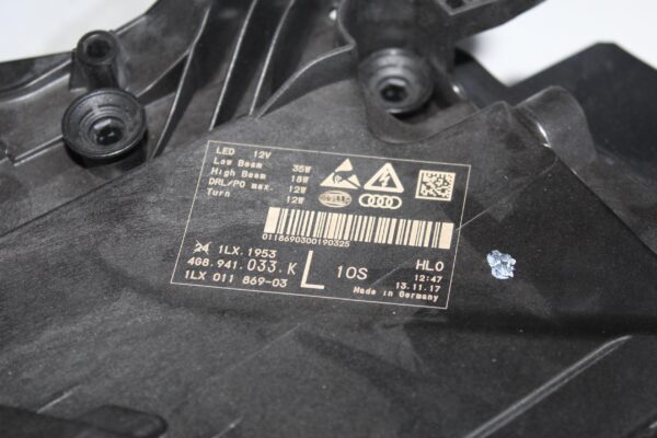 Audi 4G A7 S7 RS7 Left Passenger Headlight Assembly NEW GENUINE 4G8941033K