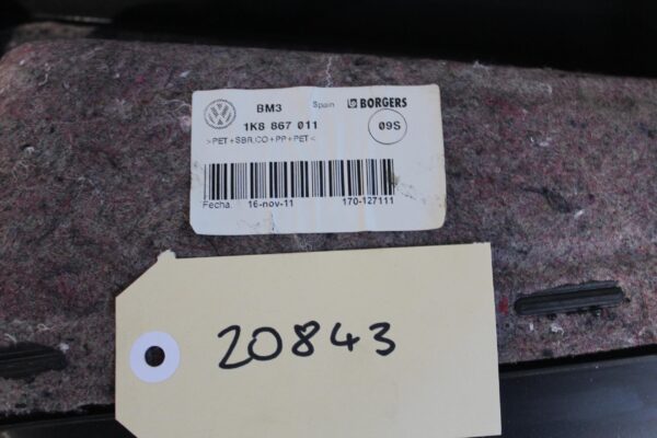 Volkswagen Mk3 Scirocco R Passenger Left Door Panel Trim 1K8867011BC