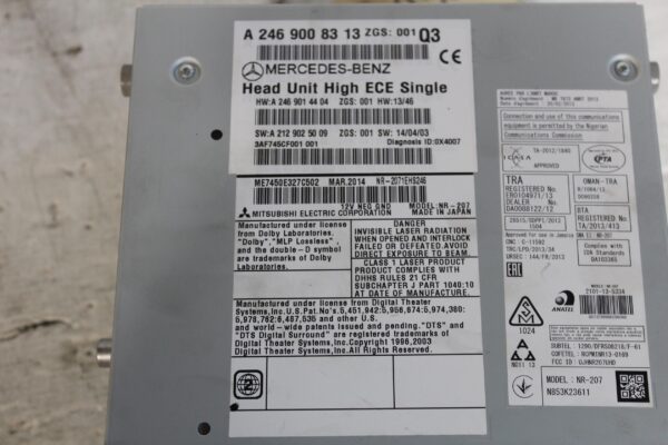 Mercedes Benz W176 W117 W246 A CLA B Class Radio Multimedia Unit A2469008313