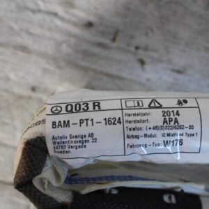 Mercedes Benz W176 A Class Right Roof Curtain Airbag A1768600202, 623640200D - Image 2
