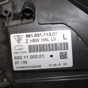 Porsche 981 Cayman Left Xenon Headlight Headlamp 98163111106, 98163111309 - Image 7