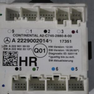 Mercedes Benz C GLC S Class Door Control Module A2229002014 - Image 2