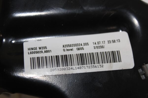 Mercedes Benz W205 Sedan Centre Right Rear Seat Hinge A2059200324