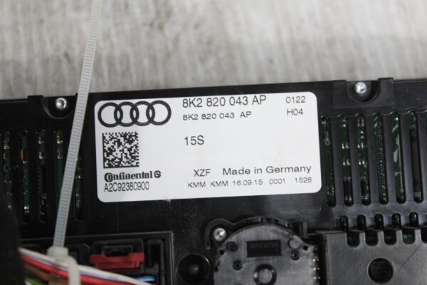 Audi 8R Q5 SQ5 AC Aricon Climate Control Panel 8K2820043AP, 8K2820043BA