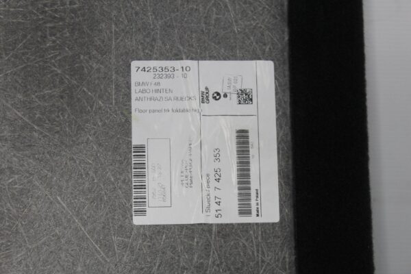 BMW F48 X1 Trunk Floor Cover 51477425353