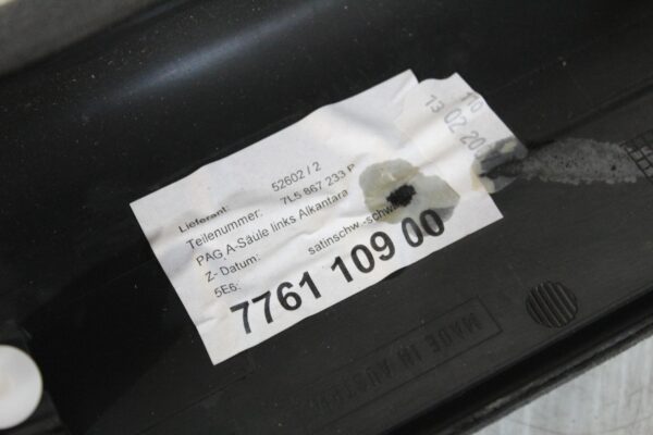 Porsche 9PA 955 957 Cayenne Turbo A Pillar Trim Alcantara 95555518304 5E5