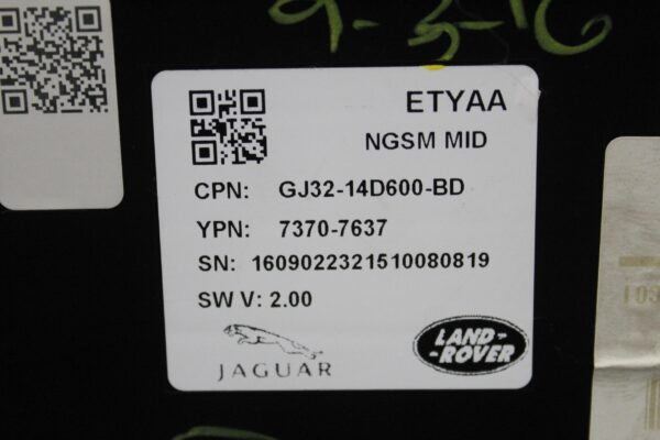 Range Rover Sport L494 Front Left Passenger Seat 18 Way Memory Black