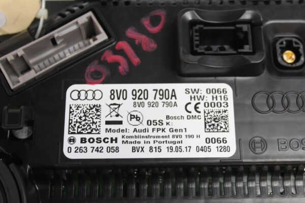 Audi 8V A3 S3 RS3 Virtual Cockpit Instrument Cluster 8V0920790A