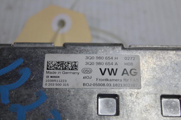 Audi 8V A3 S3 RS3 Front Lane Assist Multifunction Windscreen Camera 3Q0980654H
