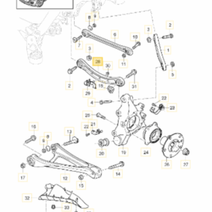 Porsche 958 92A Cayenne Rear Upper Wishbone Control Arm 95533104710 - Image 2