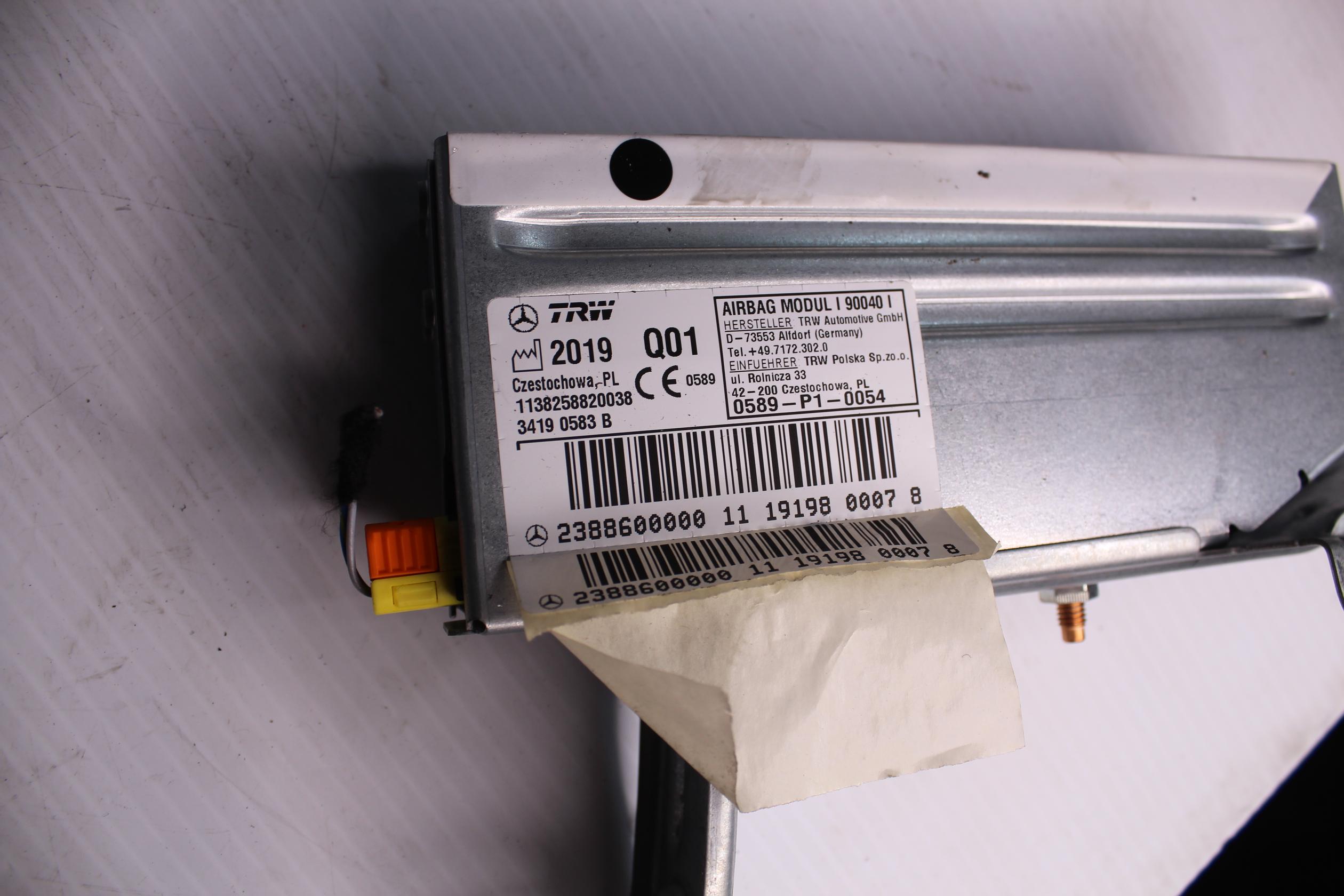 Mercedes Benz W238 E Class E300 Rear Left Corner Airbag A2388600000 - Image 9