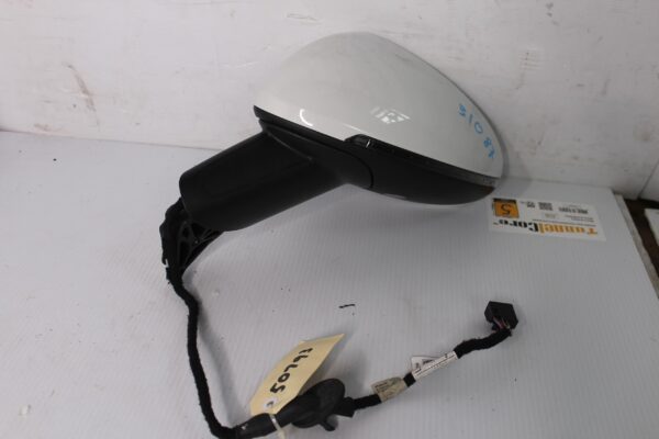 Porsche 95B Macan Left Passenger Door Mirror - No Blind Spot - WHITE