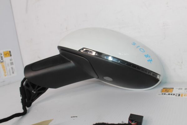 Porsche 95B Macan Left Passenger Door Mirror - No Blind Spot - WHITE