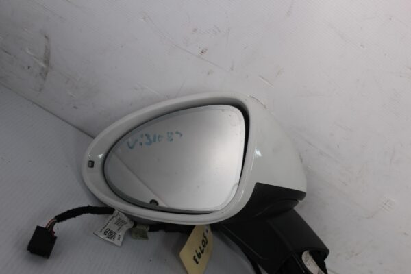 Porsche 95B Macan Left Passenger Door Mirror - No Blind Spot - WHITE