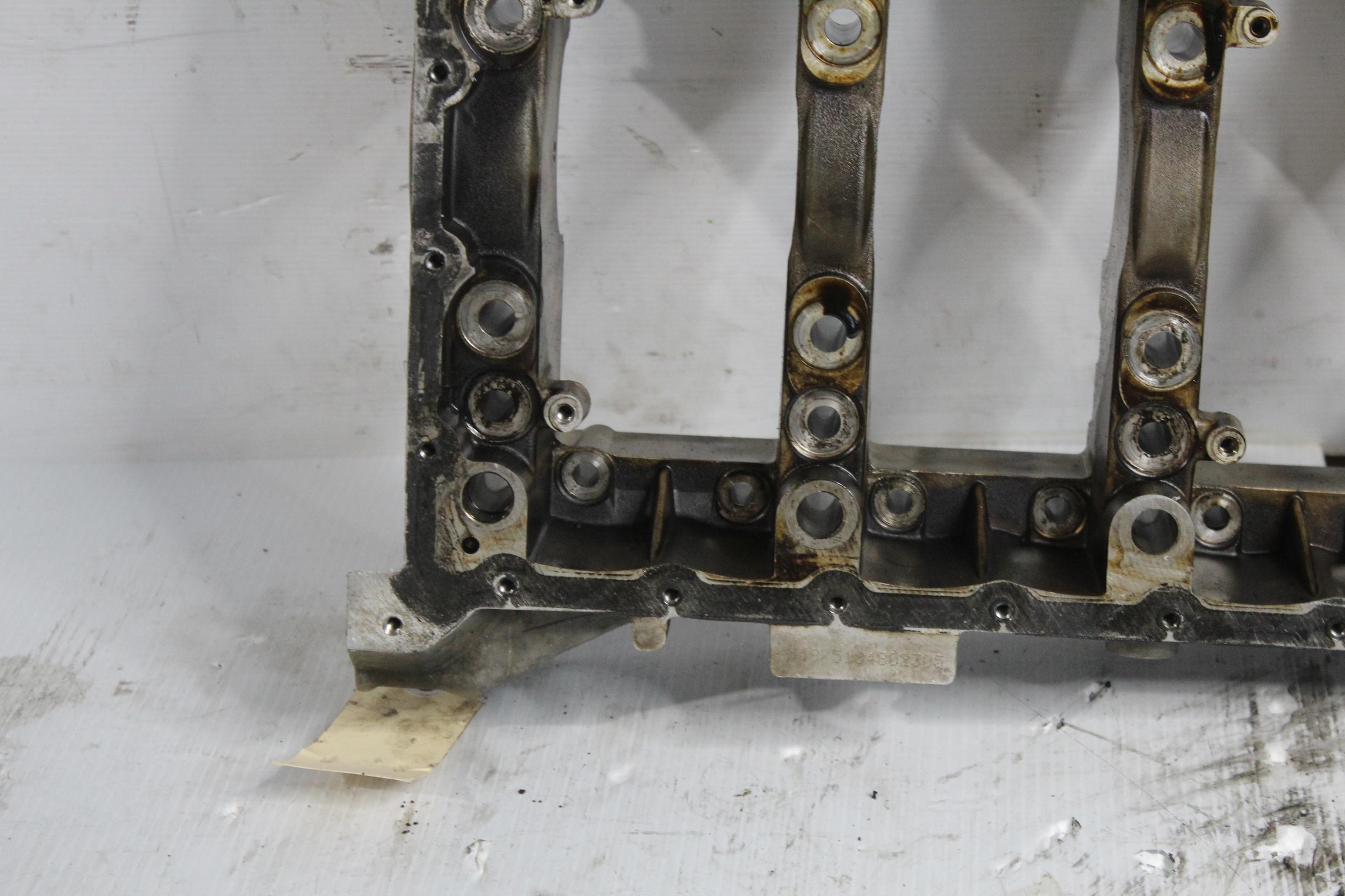 Porsche 957 Cayenne Turbo 4.5L Lower Block Crankshaft Housing 948101113CR, 94810100122 - Image 13