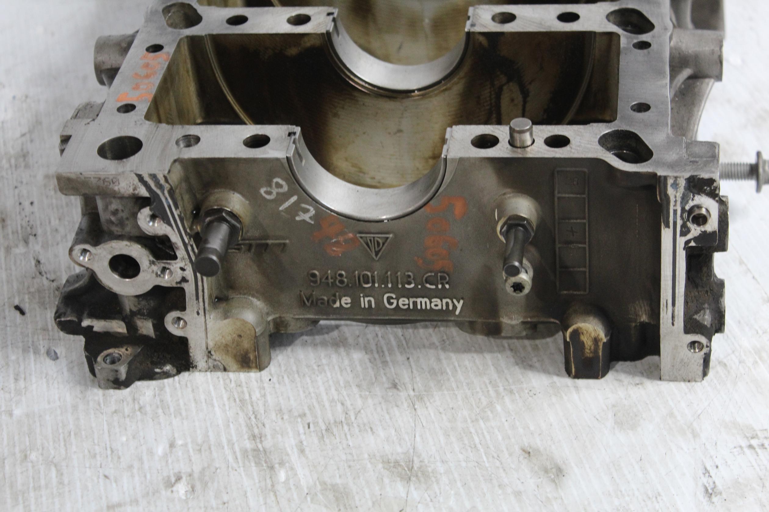 Porsche 957 Cayenne Turbo 4.5L Lower Block Crankshaft Housing 948101113CR, 94810100122 - Image 6