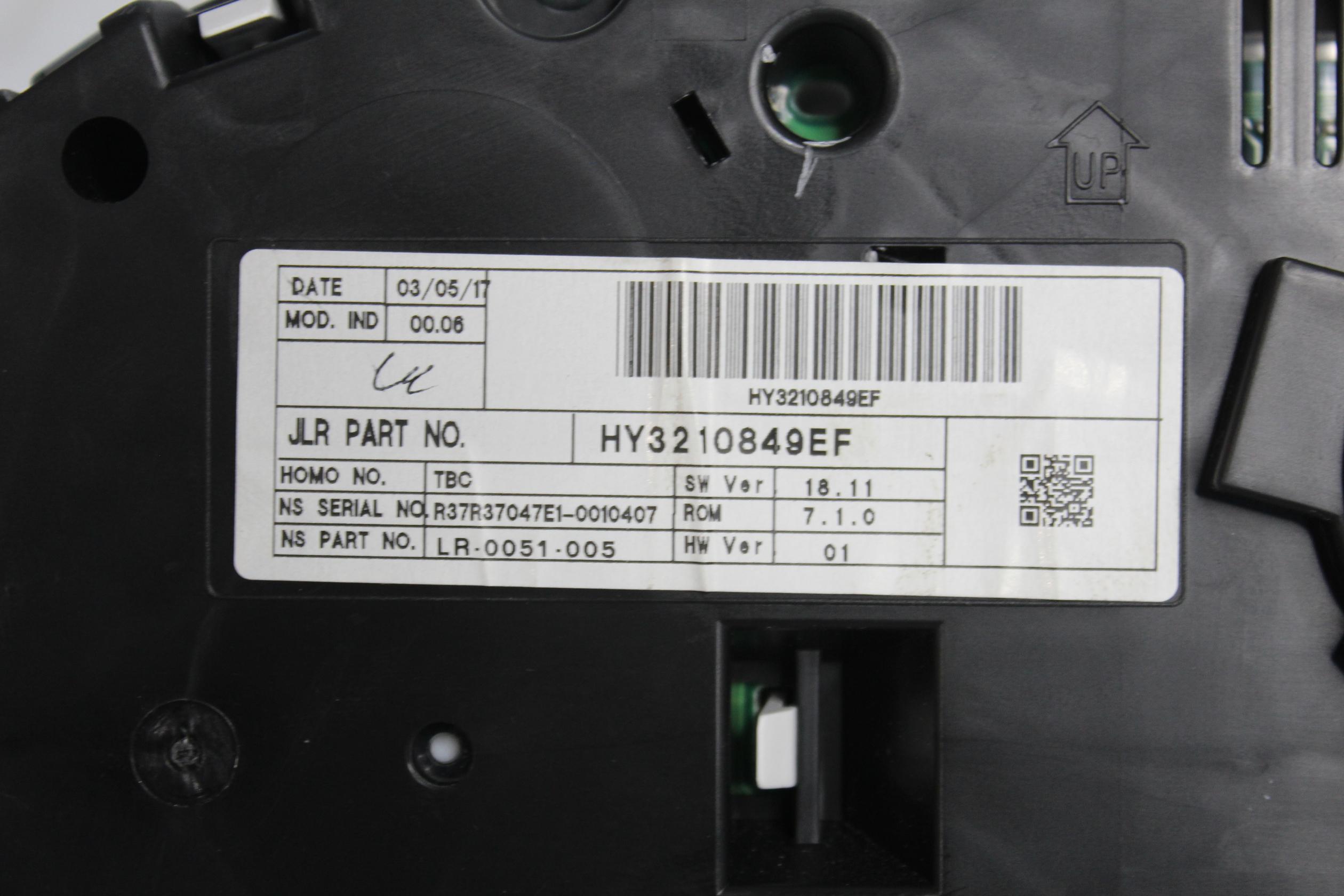 Land Rover L462 Discovery 5 Instrument Cluster Combi LR081437, HY3210849EF, HY3210849EH - Image 3