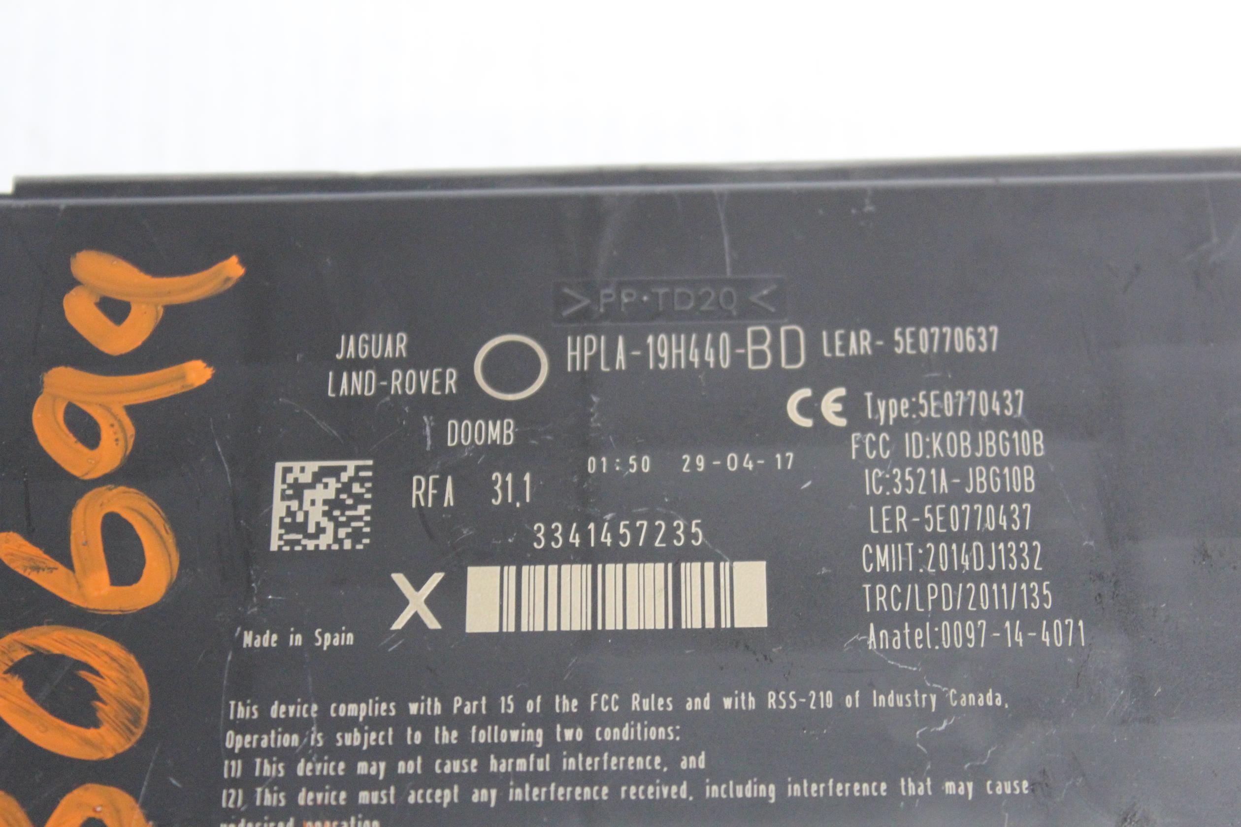 Land Rover L462 Discovery 5 KVM Keyless Entry Key Module Control Unit LR083970 - Image 2