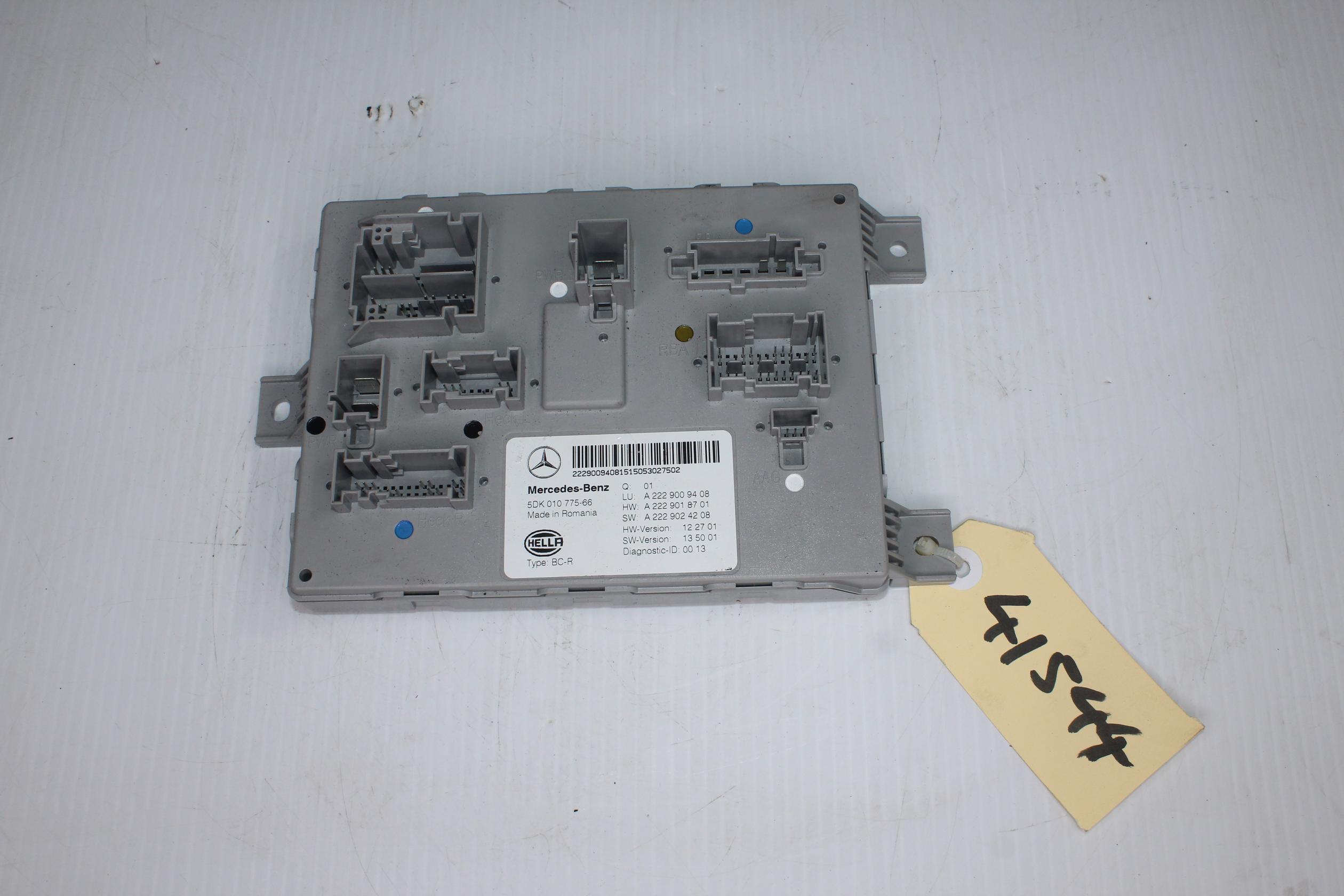 Mercedes Benz W222 S400 Rear SAM Module BCM A2229009408, A2229005614 - Image 1