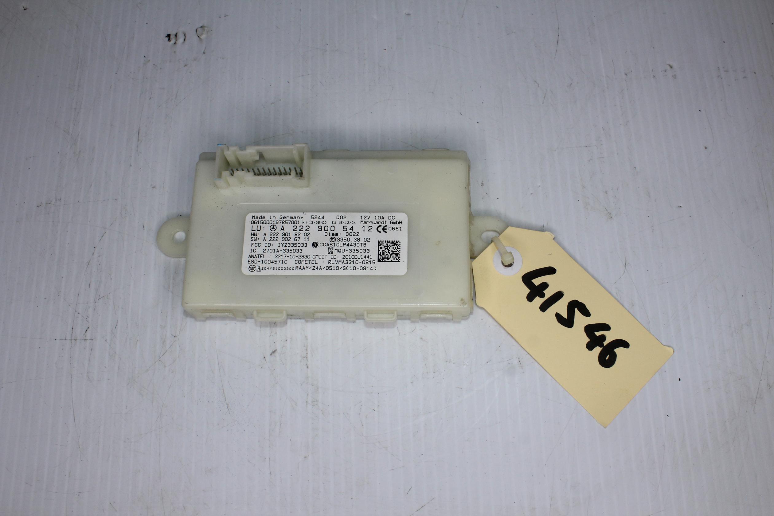 Mercedes Benz W222 S Class Keyless Go Module Control Unit A2229005412, A2229004213 - Image 1