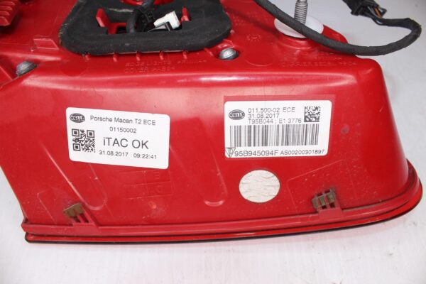 Porsche 95B Macan Rear Right Inner Tail Light 95B945094, 95B945094F, 95B945094AD